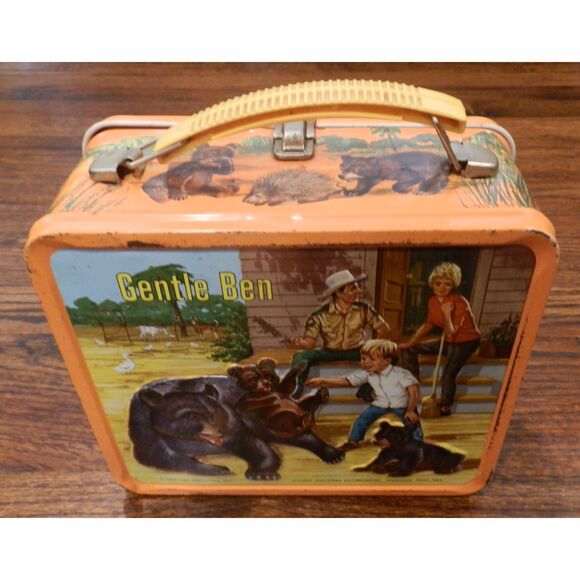 Vintage 1968 Aladdin Industries Gentle Ben Metal Lunchbox w/ Thermos - Picture 2 of 5